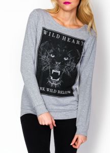 Bluza nadruk puma "wild heart"