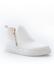 Botki slip on wężowe zamek